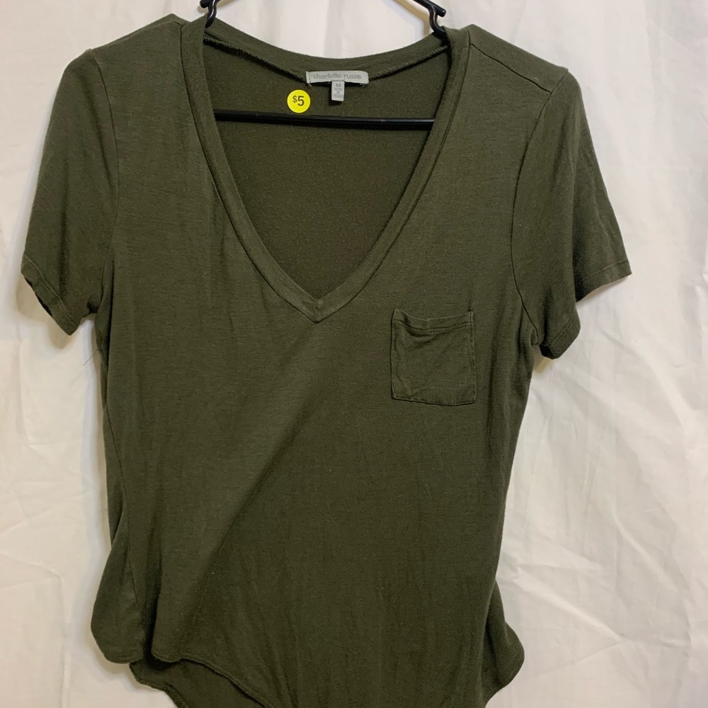 dark green body suit